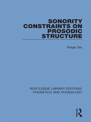 cover image of Sonority Constraints on Prosodic Structure